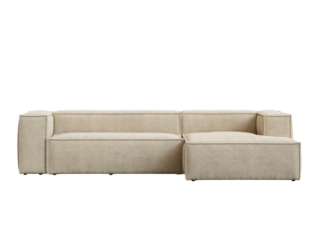 Hoekzetel BLOK - Ecru ribfluweel KAV S752LN39