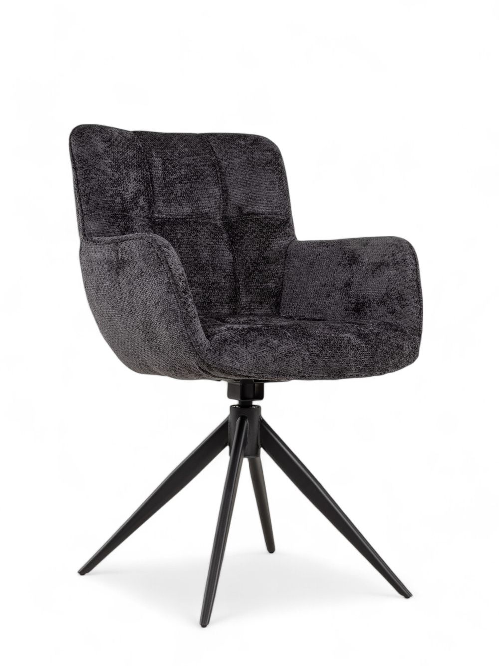 Set van 6 draaibare armstoellen REECE - Antraciet C-MXF-280-SET1