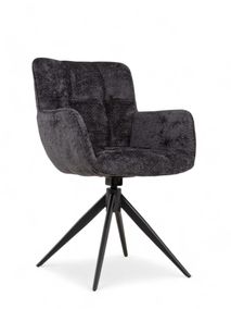 Set van 6 draaibare armstoellen REECE - Antraciet C-MXF-280-SET1