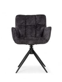 Set van 6 draaibare armstoellen REECE - Antraciet C-MXF-280-SET1