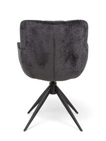 Set van 6 draaibare armstoellen REECE - Antraciet C-MXF-280-SET1