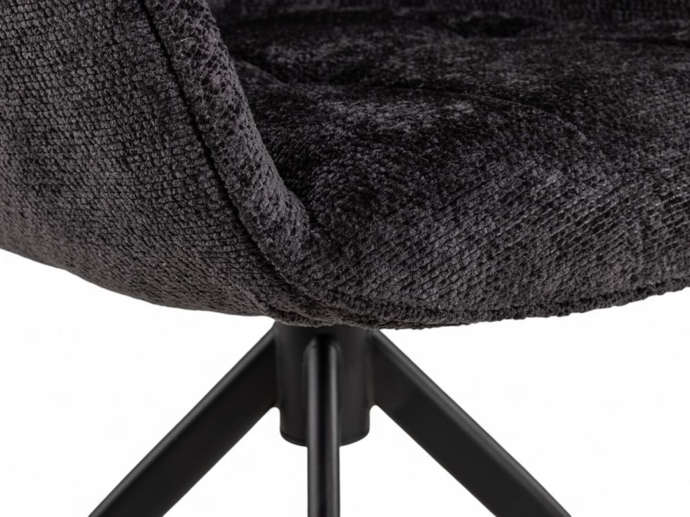 Set van 6 draaibare armstoellen REECE - Antraciet C-MXF-280-SET1