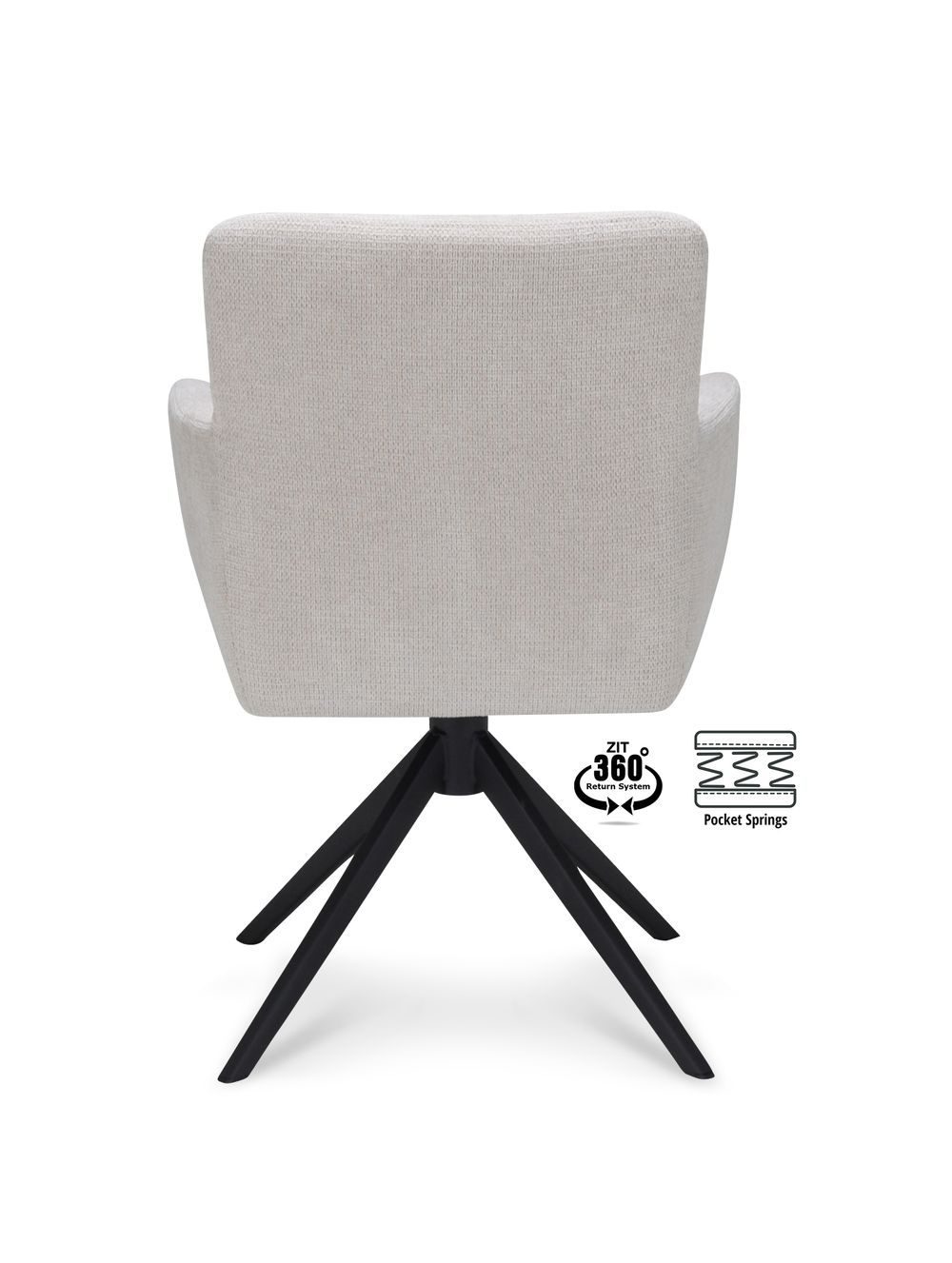 Draaibare armstoel MARIS - Lichtbeige XLC-37-0000001