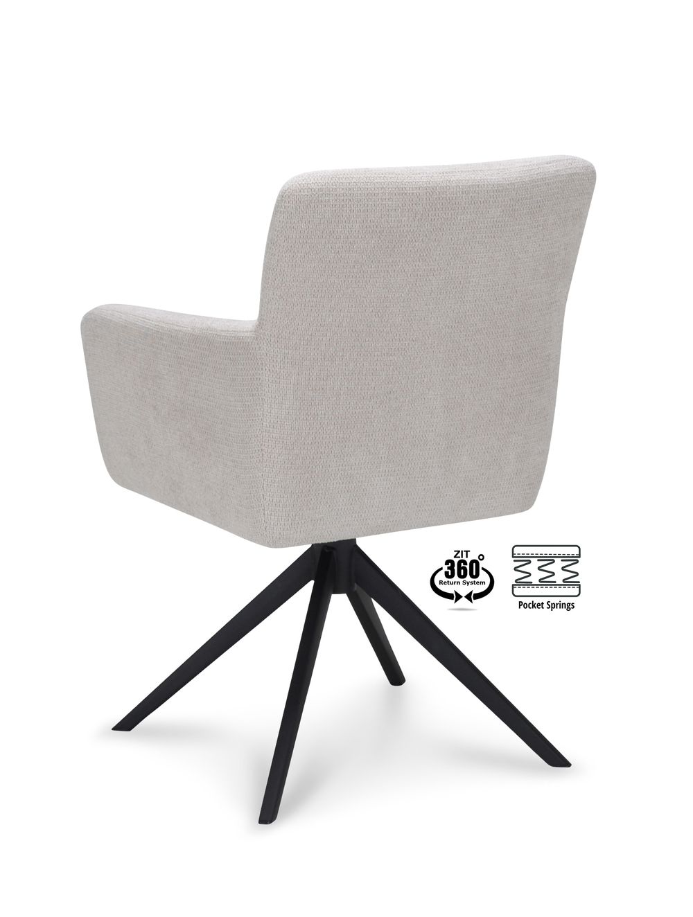 Draaibare armstoel MARIS - Lichtbeige XLC-37-0000001