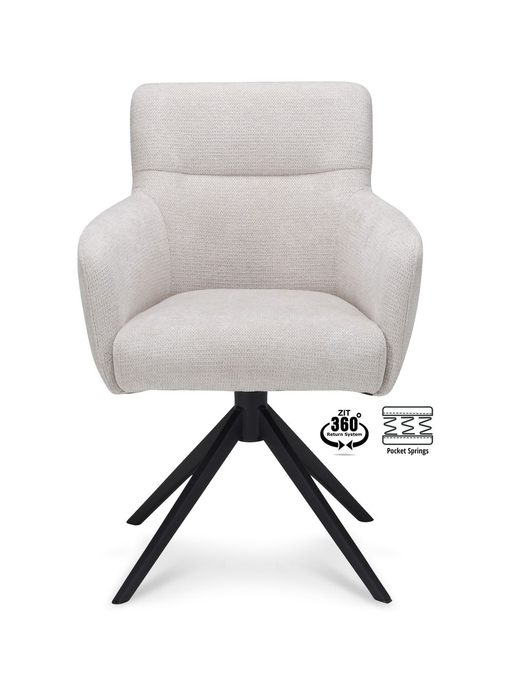 Draaibare armstoel MARIS - Lichtbeige XLC-37-0000001