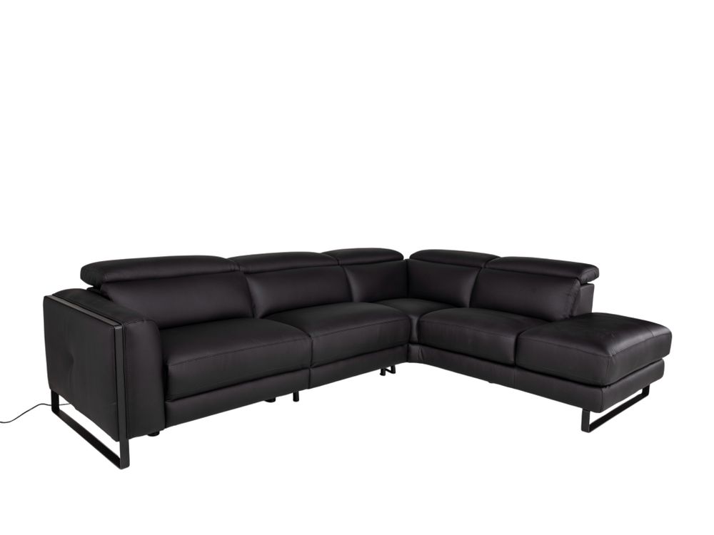 Hoekzetel BRADLEY - Zwart leder C-DDV-19-HKS2