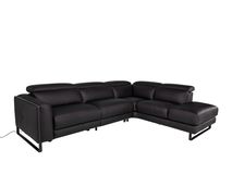 Hoekzetel BRADLEY - Zwart leder C-DDV-19-HKS2