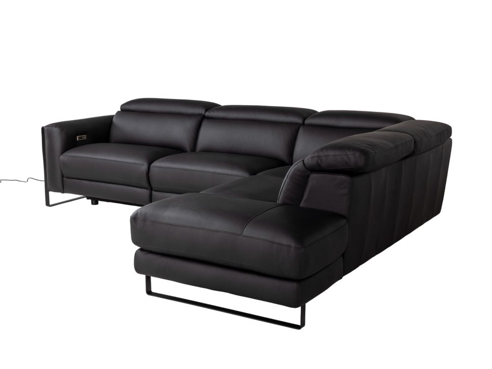 Hoekzetel BRADLEY - Zwart leder C-DDV-19-HKS2