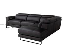 Hoekzetel BRADLEY - Zwart leder C-DDV-19-HKS2