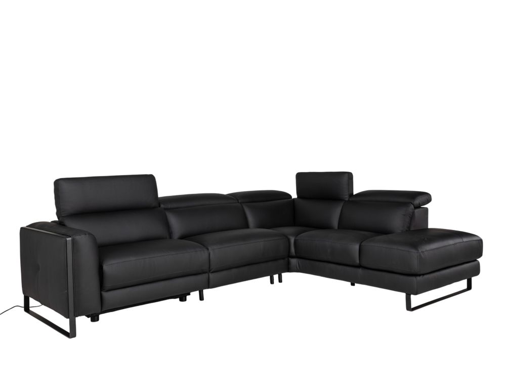 Hoekzetel BRADLEY - Zwart leder C-DDV-19-HKS2