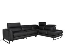 Hoekzetel BRADLEY - Zwart leder C-DDV-19-HKS2