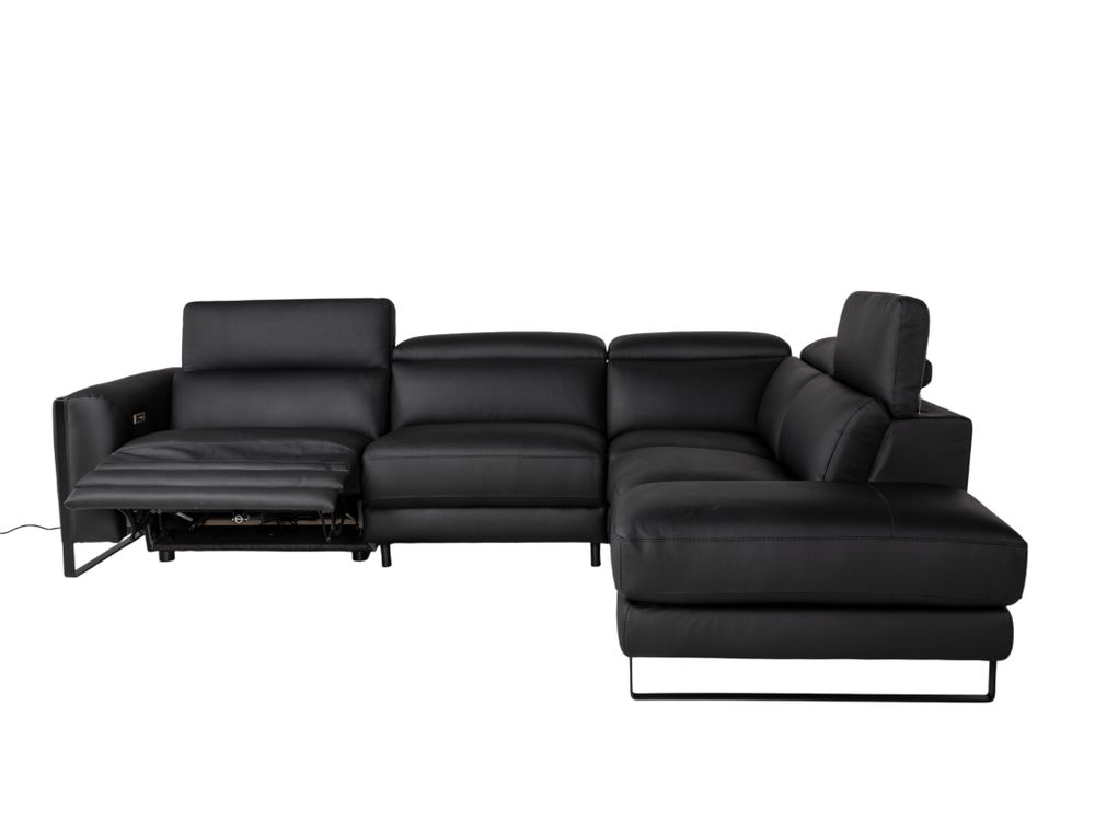 Hoekzetel BRADLEY - Zwart leder C-DDV-19-HKS2