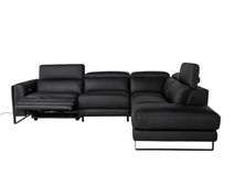 Hoekzetel BRADLEY - Zwart leder C-DDV-19-HKS2