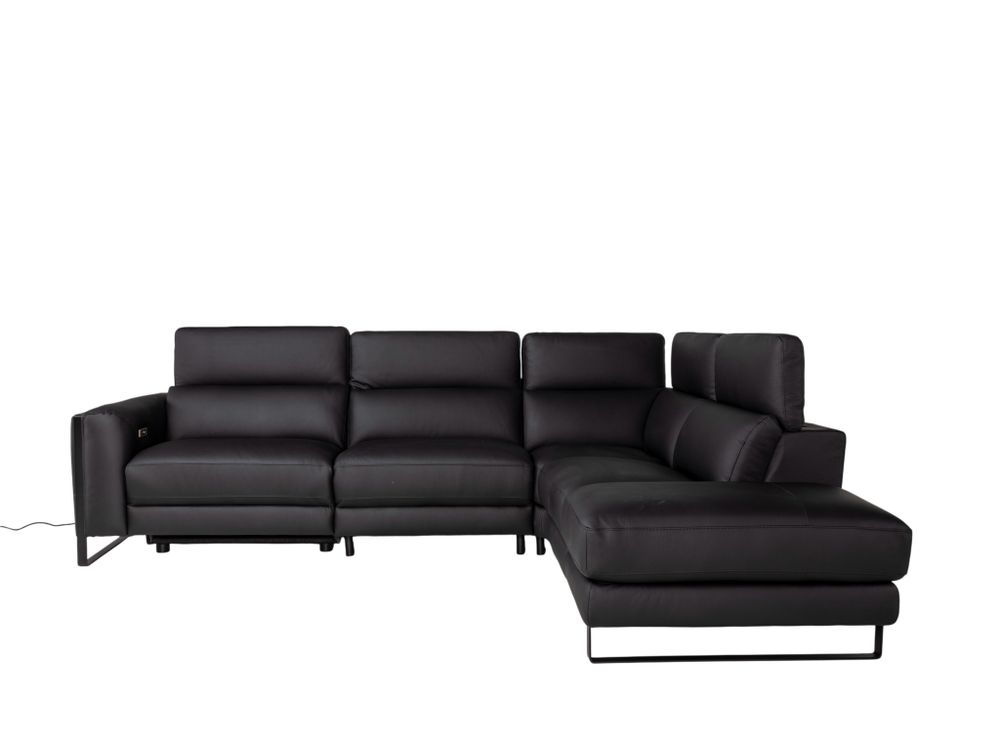 Hoekzetel BRADLEY - Zwart leder C-DDV-19-HKS2