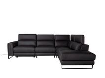 Hoekzetel BRADLEY - Zwart leder C-DDV-19-HKS2