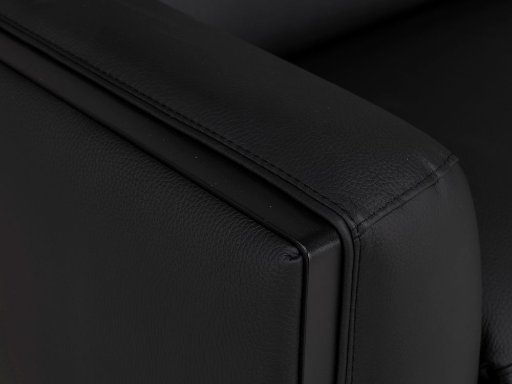 Hoekzetel BRADLEY - Zwart leder C-DDV-19-HKS2