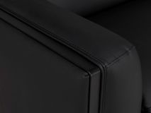 Hoekzetel BRADLEY - Zwart leder C-DDV-19-HKS2