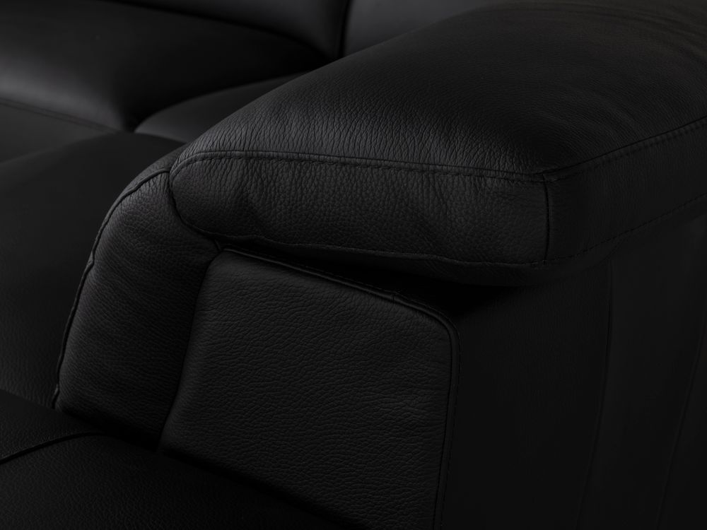 Hoekzetel BRADLEY - Zwart leder C-DDV-19-HKS2