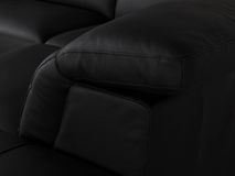 Hoekzetel BRADLEY - Zwart leder C-DDV-19-HKS2