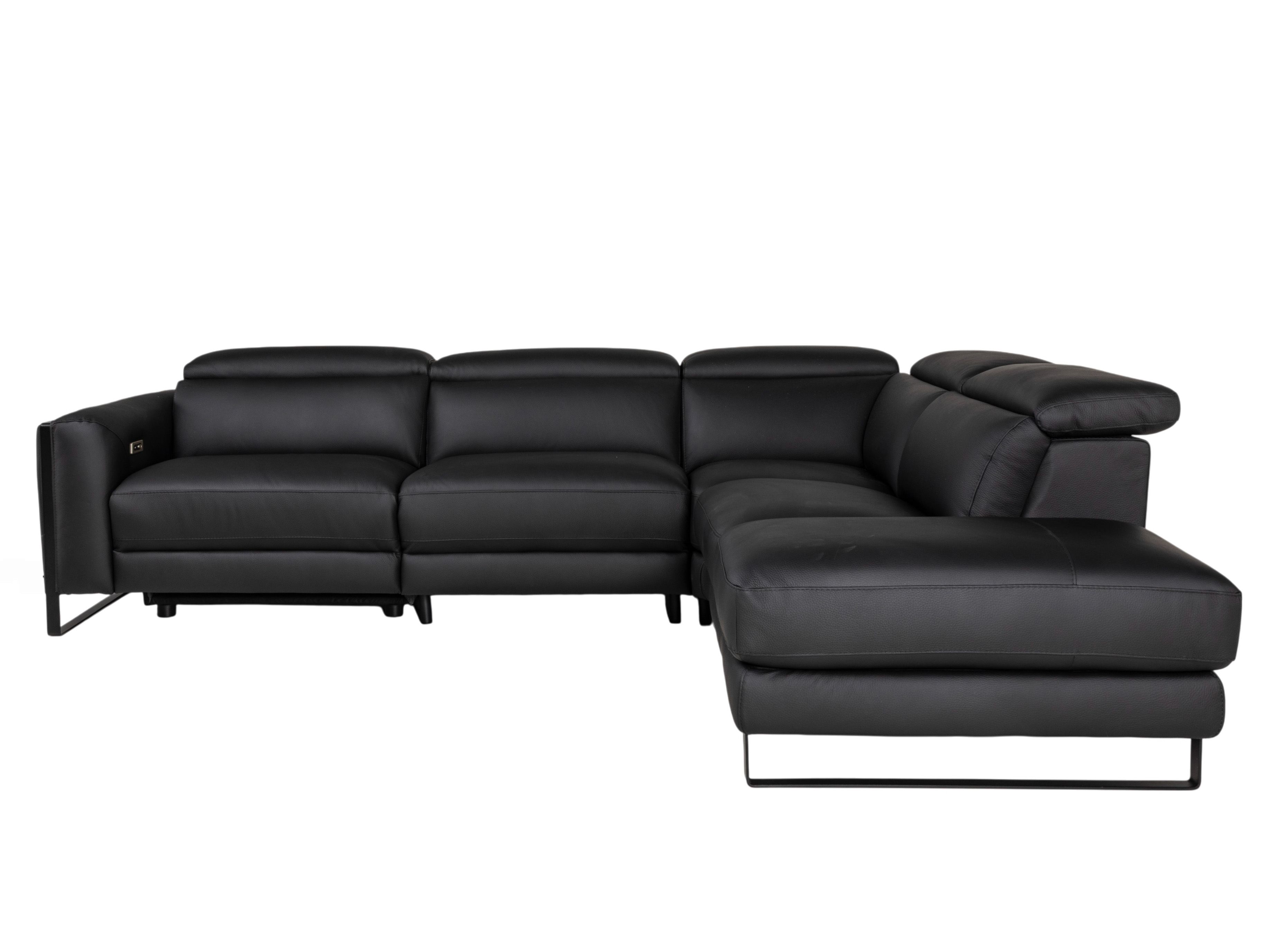 Hoekzetel BRADLEY - Zwart leder C-DDV-19-HKS2