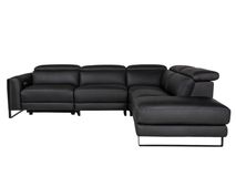 Hoekzetel BRADLEY - Zwart leder C-DDV-19-HKS2