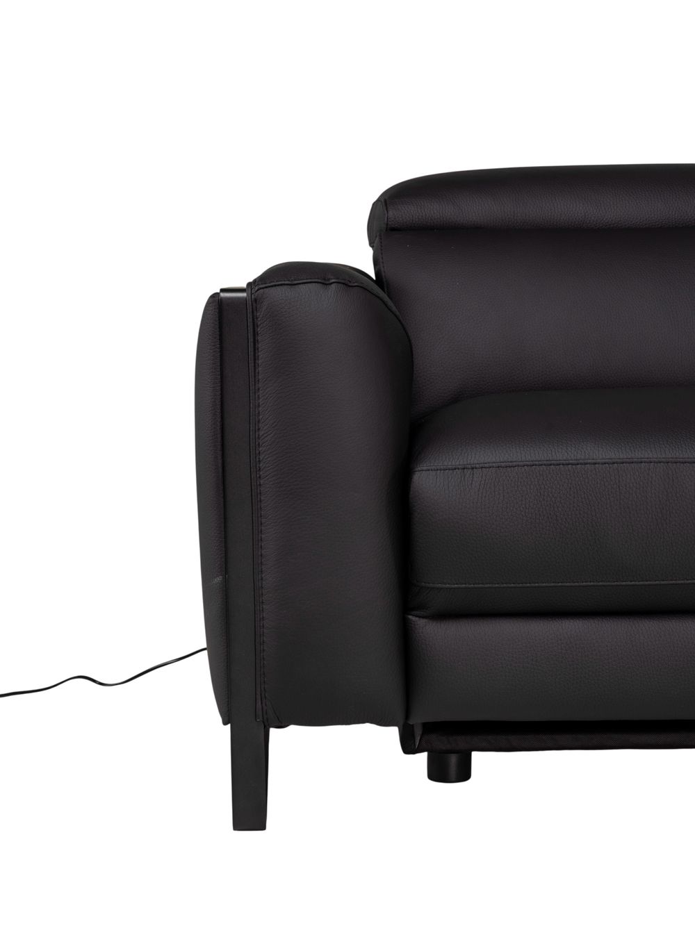 Hoekzetel BRADLEY - Zwart leder C-DDV-19-HKS2