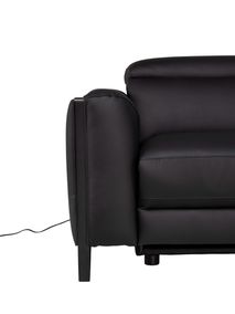 Hoekzetel BRADLEY - Zwart leder C-DDV-19-HKS2