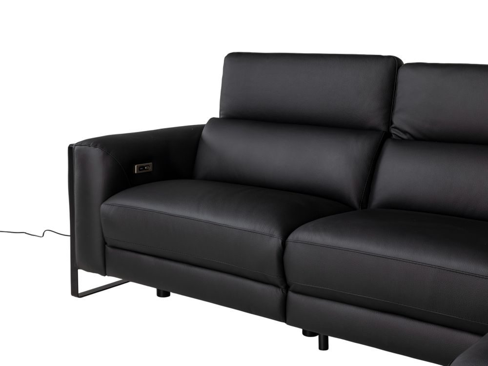 Hoekzetel BRADLEY - Zwart leder C-DDV-19-HKS2