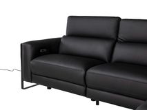 Hoekzetel BRADLEY - Zwart leder C-DDV-19-HKS2