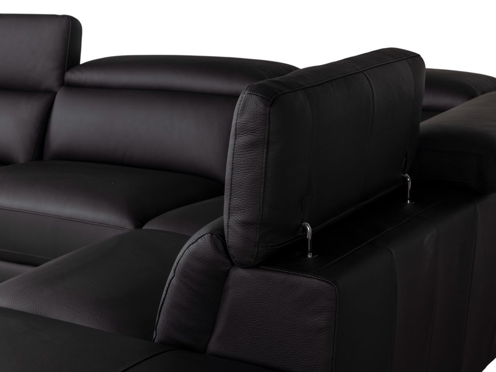 Hoekzetel BRADLEY - Zwart leder C-DDV-19-HKS2