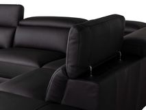 Hoekzetel BRADLEY - Zwart leder C-DDV-19-HKS2