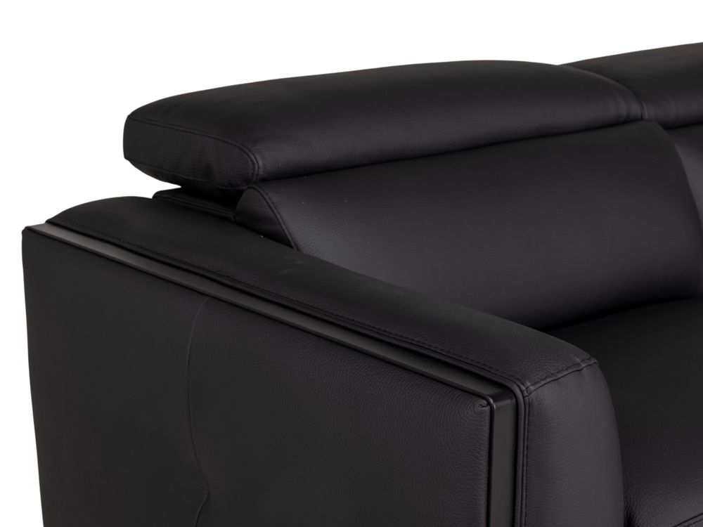 Hoekzetel BRADLEY - Zwart leder C-DDV-19-HKS2