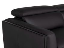 Hoekzetel BRADLEY - Zwart leder C-DDV-19-HKS2