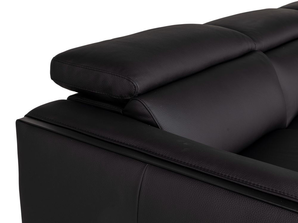 Hoekzetel BRADLEY - Zwart leder C-DDV-19-HKS2