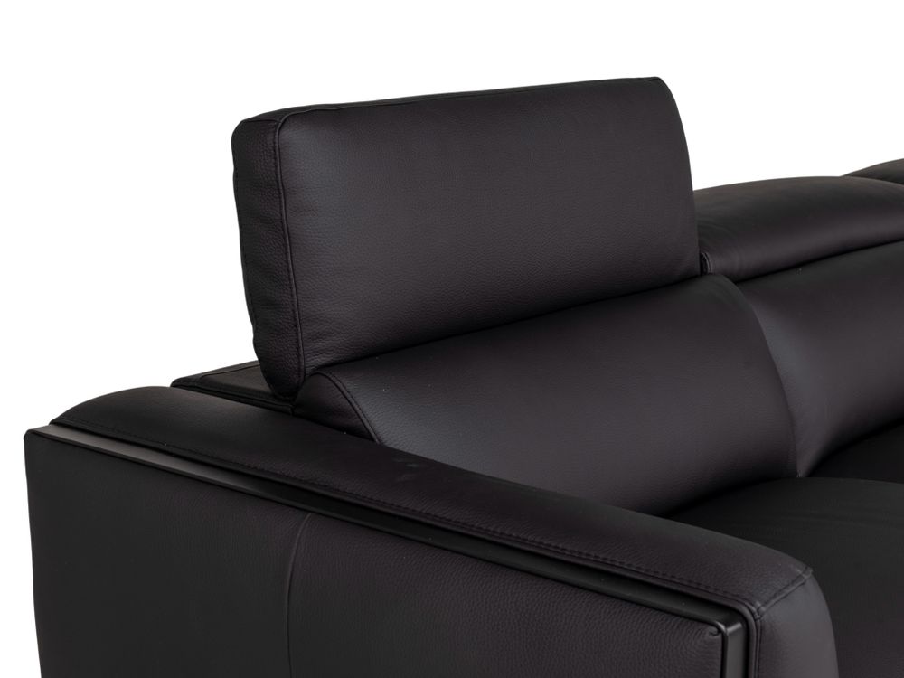 Hoekzetel BRADLEY - Zwart leder C-DDV-19-HKS2