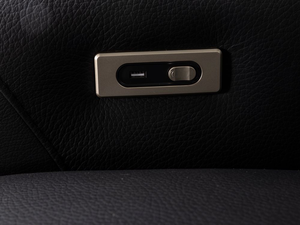 Hoekzetel BRADLEY - Zwart leder C-DDV-19-HKS2