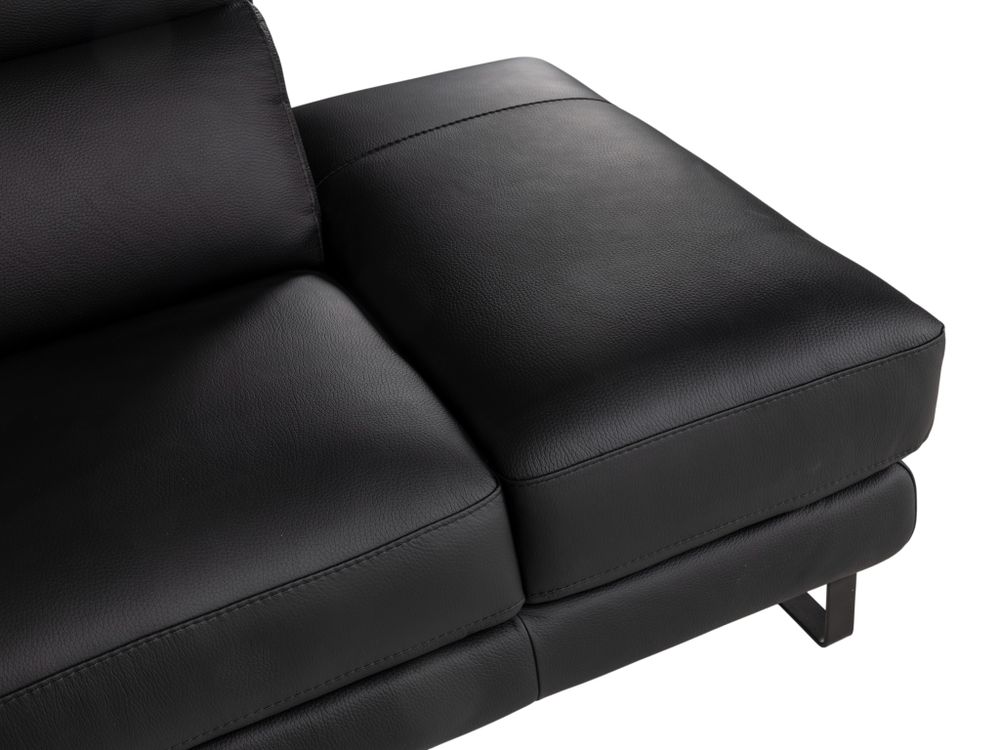 Hoekzetel BRADLEY - Zwart leder C-DDV-19-HKS2