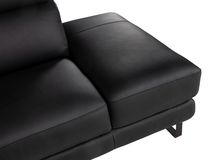 Hoekzetel BRADLEY - Zwart leder C-DDV-19-HKS2