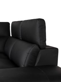 Hoekzetel BRADLEY - Zwart leder C-DDV-19-HKS2