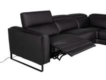 Hoekzetel BRADLEY - Zwart leder C-DDV-19-HKS2