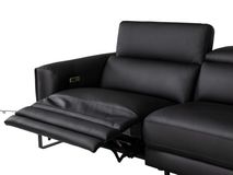 Hoekzetel BRADLEY - Zwart leder C-DDV-19-HKS2