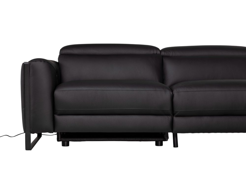 Hoekzetel BRADLEY - Zwart leder C-DDV-19-HKS2