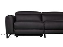 Hoekzetel BRADLEY - Zwart leder C-DDV-19-HKS2