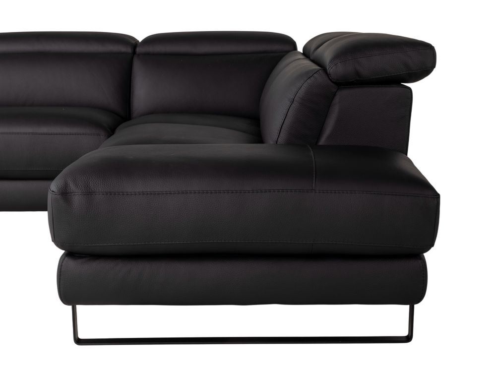 Hoekzetel BRADLEY - Zwart leder C-DDV-19-HKS2