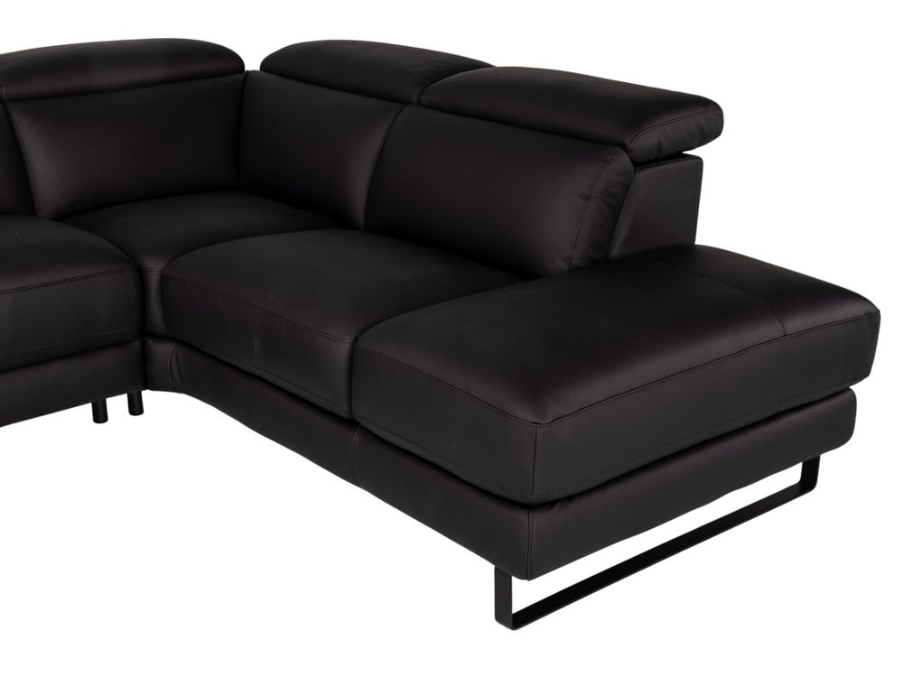 Hoekzetel BRADLEY - Zwart leder C-DDV-19-HKS2