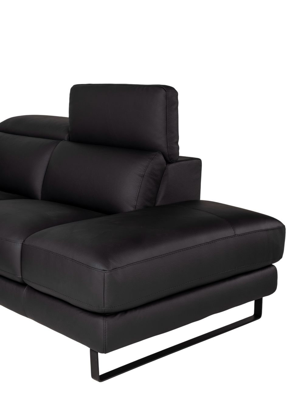 Hoekzetel BRADLEY - Zwart leder C-DDV-19-HKS2