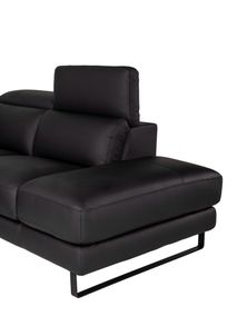 Hoekzetel BRADLEY - Zwart leder C-DDV-19-HKS2