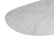 Eetkamertafel CARRARO - Wit marmerlook C-KOM-1109-923