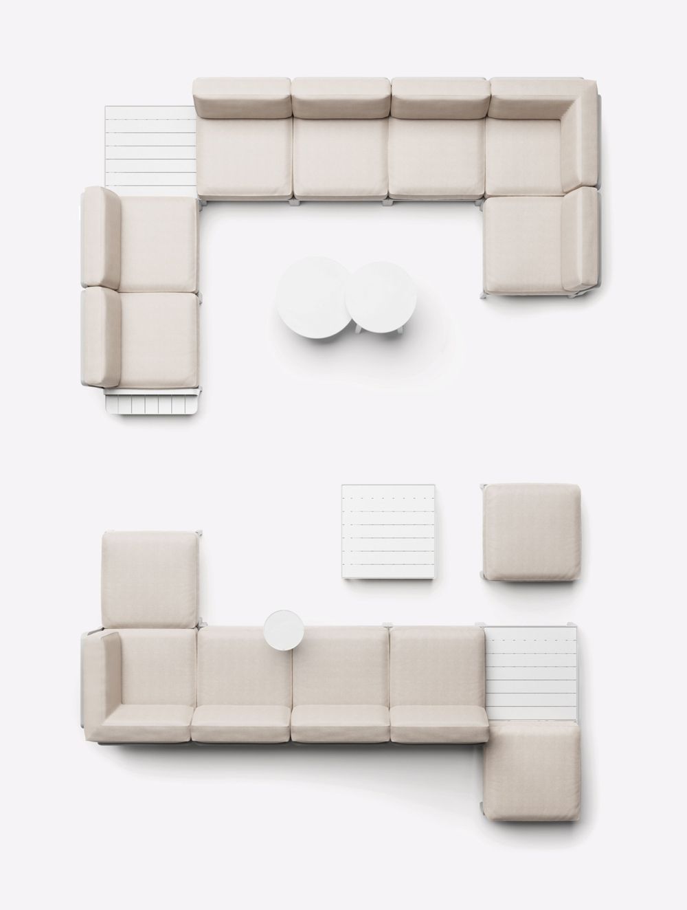 Lounge-centraal element MAXIMO - Gesso/Perla NRD 4018329213