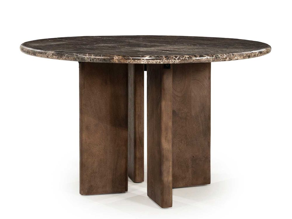 Eetkamertafel LANDO - Marmer/Mangohout ELO 96517